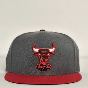 New Era Chicago Bulls 9Fifty Hat Windy City Grey/Red Snapback Hardwood Classics
